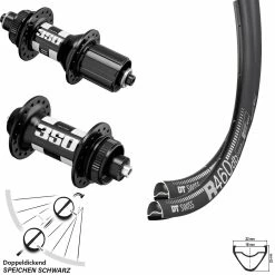 Dt-swiss Laufradsatz DT Swiss 350 Road 11-fach QR Centerlock 28 Zoll R 460