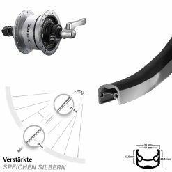 26 Zoll Ryde Andra 30 Vorderrad Mit Shimano Nabendynamo DH3D72