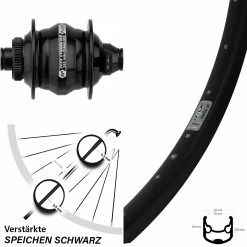 Vorderrad 28-29 Zoll Ryde Andra 30 Shutter Precision PL-8XM 12x100 Nabendynamo