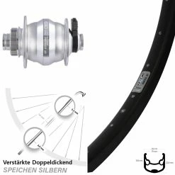 28-29 Zoll Vorderrad Mit Nabendynamo Ryde Andra 30 Disc Shutter Precision PL-8XM 12x100