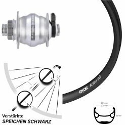 Nabendynamolaufrad Shutter Precision PL-8XM 12x100 Ryde Andra 321 27,5 Zoll