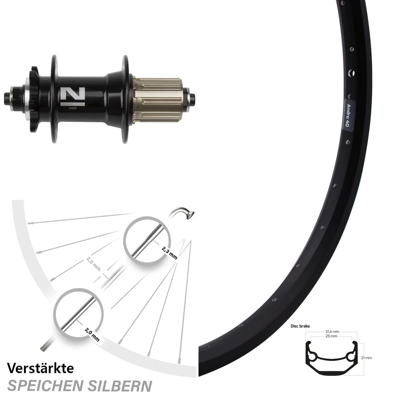 20 Zoll Laufrad Novatec D042 Ryde Andra 40 Disc 6-Loch 1 20 Zoll Laufrad Novatec D042 Ryde Andra 40 Disc 6-Loch