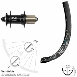 Dt-swiss DT Swiss H 522 Hinterrad 29 Zoll Mit Novatec D042 6-loch 5/135 Mm