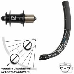 Dt-swiss Hinterrad 29 Zoll Schnellspanner 6-loch DT Swiss H 552 Novatec D042 Nabe