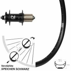 Hinterrad 29 Zoll Ryde Andra 29 Disc 5/135 Mm Novatec D042SB