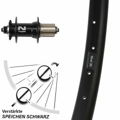 Hinterrad Ryde Rival 30 Disc 29 Zoll Novatec D042SB Schnellspanner 10/11-fach