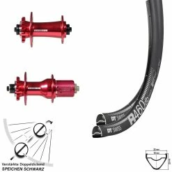 Dt-swiss 28 Zoll Laufradsatz Road Disc 6-loch Novatec Rot Eloxiert DT Swiss R 460