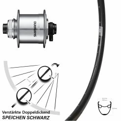 28 Zoll Vorderrad Ryde DP 19 Shimano Dynamo DH-UR705 Centerlock 12/100