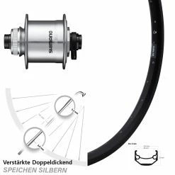 28 Zoll Vorderrad Mit Nabendynamo Shimano DH-UR705-3D Ryde Andra 40 Disc
