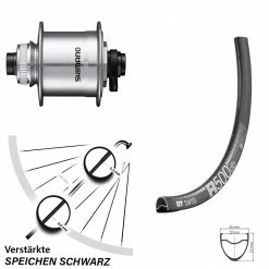 Dt-swiss Vorderrad 27,5 Zoll DT Swiss R 500 12x100 Mm Shimano DH-UR705 Für Steckachse 12/100 Mm