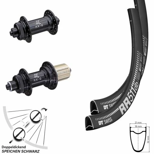 Dt-swiss Laufradsatz 28 Zoll DT Swiss RR 511 Nabe KX-G 11-fach Centerlock Schnellspanner 100/135 Mm -Rennrad Store 8253438