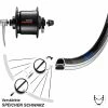 Shimano DH-C3000-3N Exal XP 19 Fahrrad-Laufrad 28 Zoll Schwarz