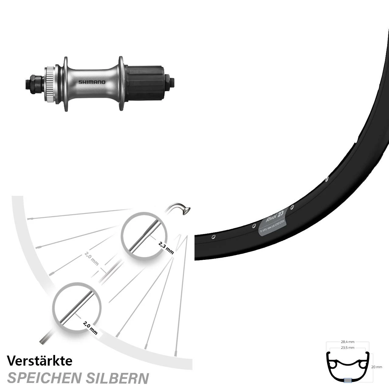 Shimano Alivio FH-M4050 Ryde Rival 23 Hinteres Rad 29 Zoll Für Schnellspanner 135 Mm 1 Shimano Alivio FH-M4050 Ryde Rival 23 Hinteres Rad 29 Zoll Für Schnellspanner 135 Mm