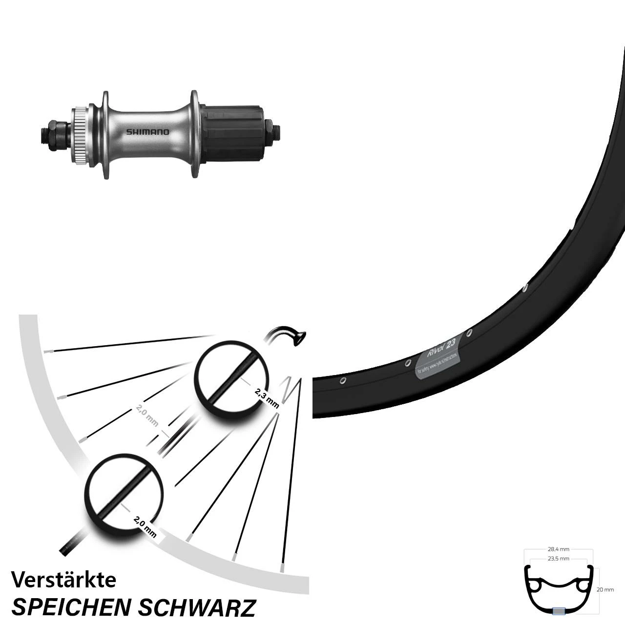 Shimano Alivio FH-M4050 Ryde Rival 23 Laufrad 29 Zoll 5/135 Mm 1 Shimano Alivio FH-M4050 Ryde Rival 23 Laufrad 29 Zoll 5/135 Mm