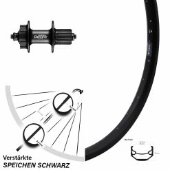 28-29 Zoll Hinterrad Ryde Andra 40 Disc 5/135 Mm Shimano FH-M525 Deore 6-loch