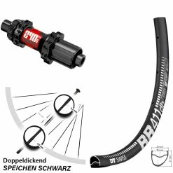 Dt-swiss Hinterrad 28 Zoll RR 411 DT Swiss 240 Straightpull 12x142 Mm Centerlock 11-fach