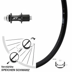 28/29 Zoll Hinterrad Ryde Andra 40 Disc Mit Shimano XT Nabe