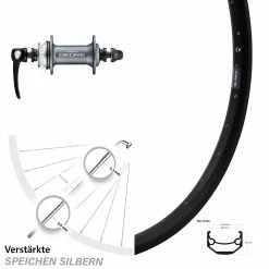 Ryde Andra 40 Disc Vorderrad 24 Zoll Mit Shimano Deore HB-M615 Nabe Silbern