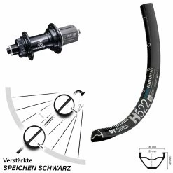 Dt-swiss KX-GS 5x135 Centerlock DT Swiss H 522 Hinterrad 29 Zoll Für Schnellspanner