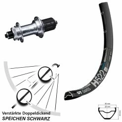 Dt-swiss KX-GS Silbern Eloxiert Centerlock DT Swiss H 522 Laufrad 27,5 Zoll
