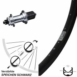 28-29 Zoll Hinterrad Ryde Andra 30 Disc Mit KX-GS Silbern Eloxiert 5x135 Centerlock Nabe