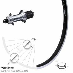 KX-GS Silbern Eloxiert 5x135 Centerlock Ryde Andra 40 Hinteres Rad 27,5 Zoll Felgenbremse