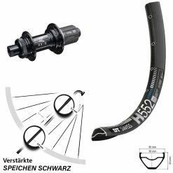 Dt-swiss 29 Zoll E-Bike Hinterrad KX-GS 12x142 Mm Centerlock DT Swiss H 552 Für Steckachse
