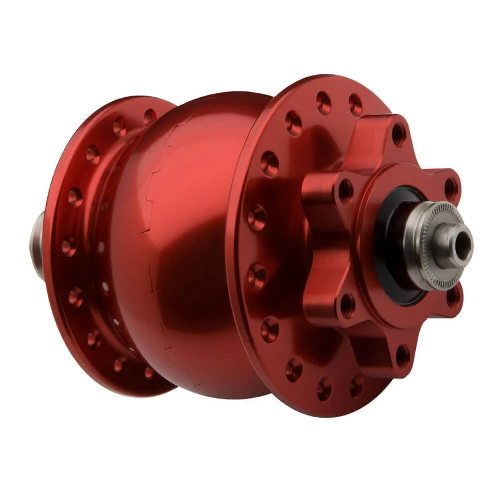 Son 28-SL Nabendynamo Disc 6-Loch Steckerlos Rot Eloxiert 1 Son 28-SL Nabendynamo Disc 6-Loch Steckerlos Rot Eloxiert