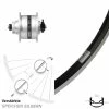Nabendynamo Vorderrad Shimano DH-3D35 Ryde Andra 35 28 Zoll