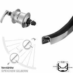 Fahrrad Vorderrad 28 Zoll Ryde Andra 30 Shimano Alfine Nabendynamo