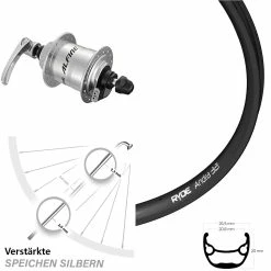 Vorderrad Fahrrad 28 Zoll Ryde Andra 321 Shimano Alfine Centerlock