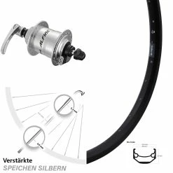 Vorderes Rad Mit Nabendynamo Shimano Alfine DH-S701 Ryde Andra 40 Disc 28 Zoll Centerlock