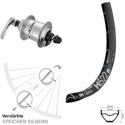 Dt-swiss Nabendynamo Vorderrad Shimano Alfine DH-S701 DT Swiss H 522 29 Zoll Centerlock
