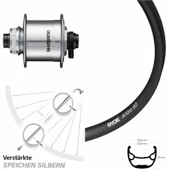 28-29 Zoll Vorderrad Nabendynamo Ryde Andra 321 Shimano DH-UR708-3D 15x100 Mm