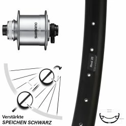 Vorderrad 29 Zoll Ryde Rival 35 Disc 15x100 Mm Steckachse Shimano DH-UR708-3D Silbern
