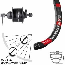 Dt-swiss Vorderrad 26 Zoll DT Swiss 545 Shimano DH-3D37 Für Scheibenbremse