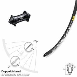 Mavic CXP Pro Vorderrad 28 Zoll Mit KX-T Nabe Schwarz 4 Kugellager