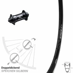 Ryde Edge R33 Vorderrad 28 Zoll Mit KX-T Nabe Schwarz