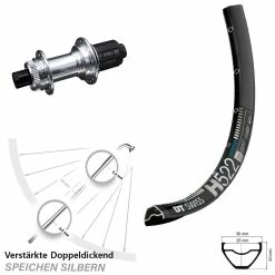 Dt-swiss KX-G/S 12x142 Mm Centerlock DT Swiss H 522 Laufrad 29 Zoll E-Bike