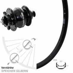 Shutter Precision Nabendynamo PD-8 27,5 Zoll Vorderrad Ryde Andra 40