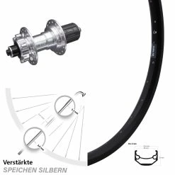 Ryde Andra 40 Disc Hinterrad 28-29 Zoll Mit KX-E Nabe Silbern-eloxiert 5x135 Mm