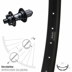 Ryde Rival 35 Disc Hinterrad 29+ Zoll KX-E 6 Kugellager 11-fach Steckachse