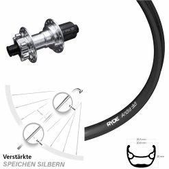 28-29 Zoll Hinterrad KX-E Nabe Silbern-eloxiert 12x142 Mm 6-Loch 11-fach Ryde Andra 321