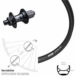KX-E Nabe Schwarz 12x142 Mm Centerlock 11-fach Ryde Andra 321 Laufrad 27,5 Zoll