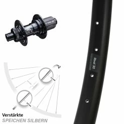 Ryde Rival 30 Disc Hinterrad 27,5 Zoll Mit KX-E Nabe Schwarz 12x142 Mm Centerlock