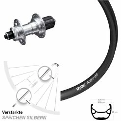KX-E Nabe Silbern 5x135 Mm Centerlock 11-fach Ryde Andra 321 Laufrad 27,5 Zoll