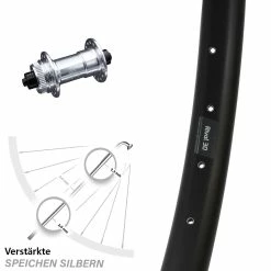 29 Zoll Vorderrad KX-E Nabe Centerlock 5x100 Mm Silbern Eloxiert Ryde Rival 30-622 ETRTO