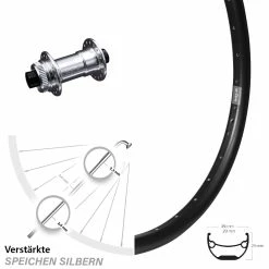 Vorderrad Ryde Andra 29 Zoll Mit KX-E Nabe Centerlock 15x100 Mm Silbern 4-fach Gelagert