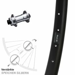 29 Zoll Vorderrad KX-E Nabe Centerlock 15x100 Mm Silbern Eloxiert Ryde Rival 30-622 ETRTO