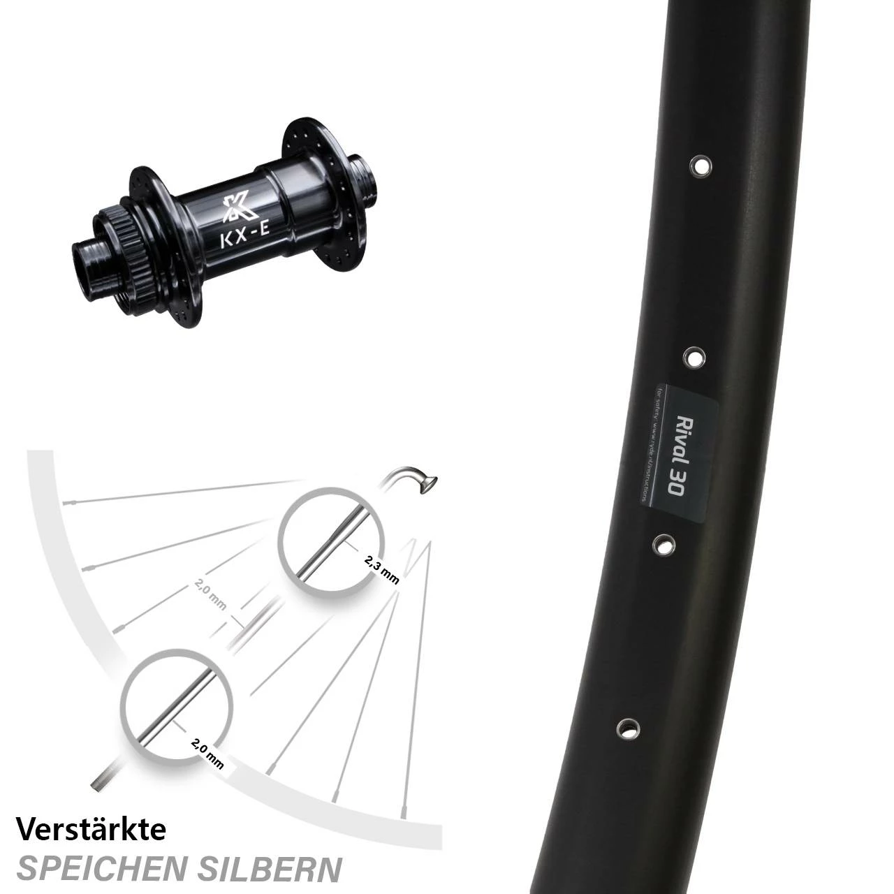 29 Zoll Vorderrad KX-E Nabe Centerlock 15x100 Mm Schwarz Ryde Rival 30-622 ETRTO 1 29 Zoll Vorderrad KX-E Nabe Centerlock 15x100 Mm Schwarz Ryde Rival 30-622 ETRTO